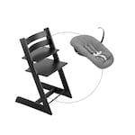 Produkt Bundle Treppenhochstuhl Eiche inkl. Newbornset deep grey