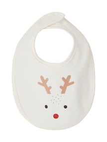 Weihnachtliches Baby Geschenk-Set: Strampler & Lätzchen, Rentier