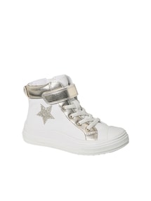 Mädchen High-Sneakers, Reißverschluss und Schnürung