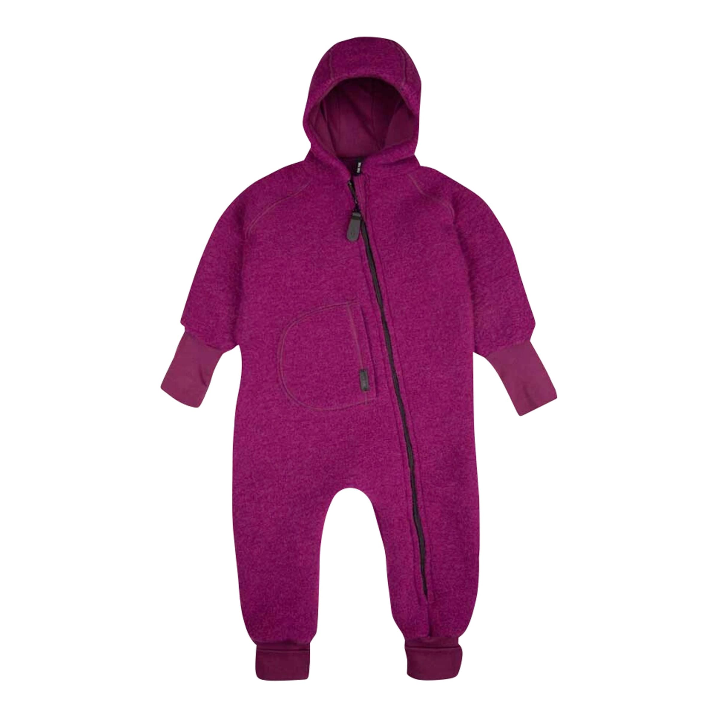 Pure Pure Wollwalk-Overall mit Kapuze und Klappbündchen
