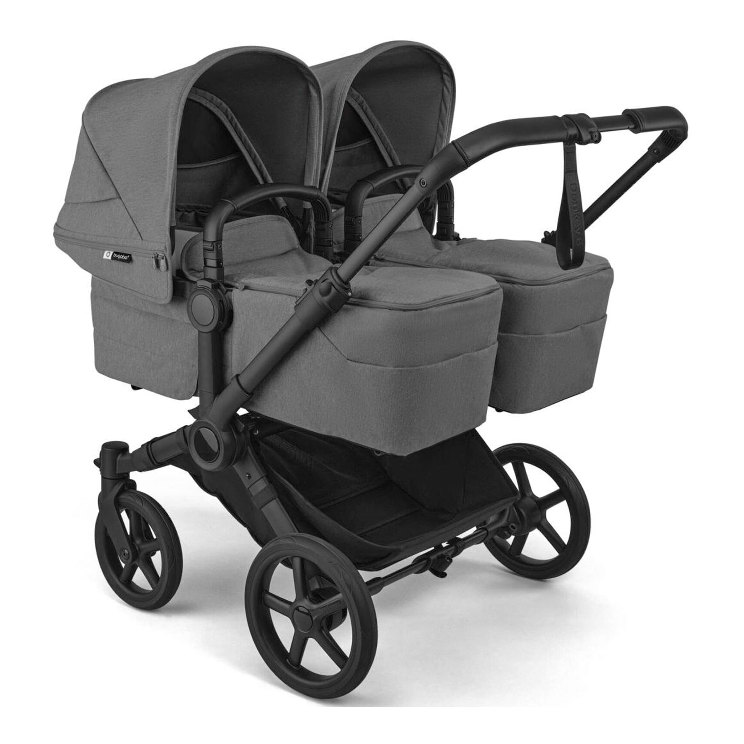 Bugaboo Donkey 6 Zwillings- und Kinderwagen Geschwisterwagen Twin grau