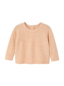 Pullover aus Ajourstrick Mädchen Baby