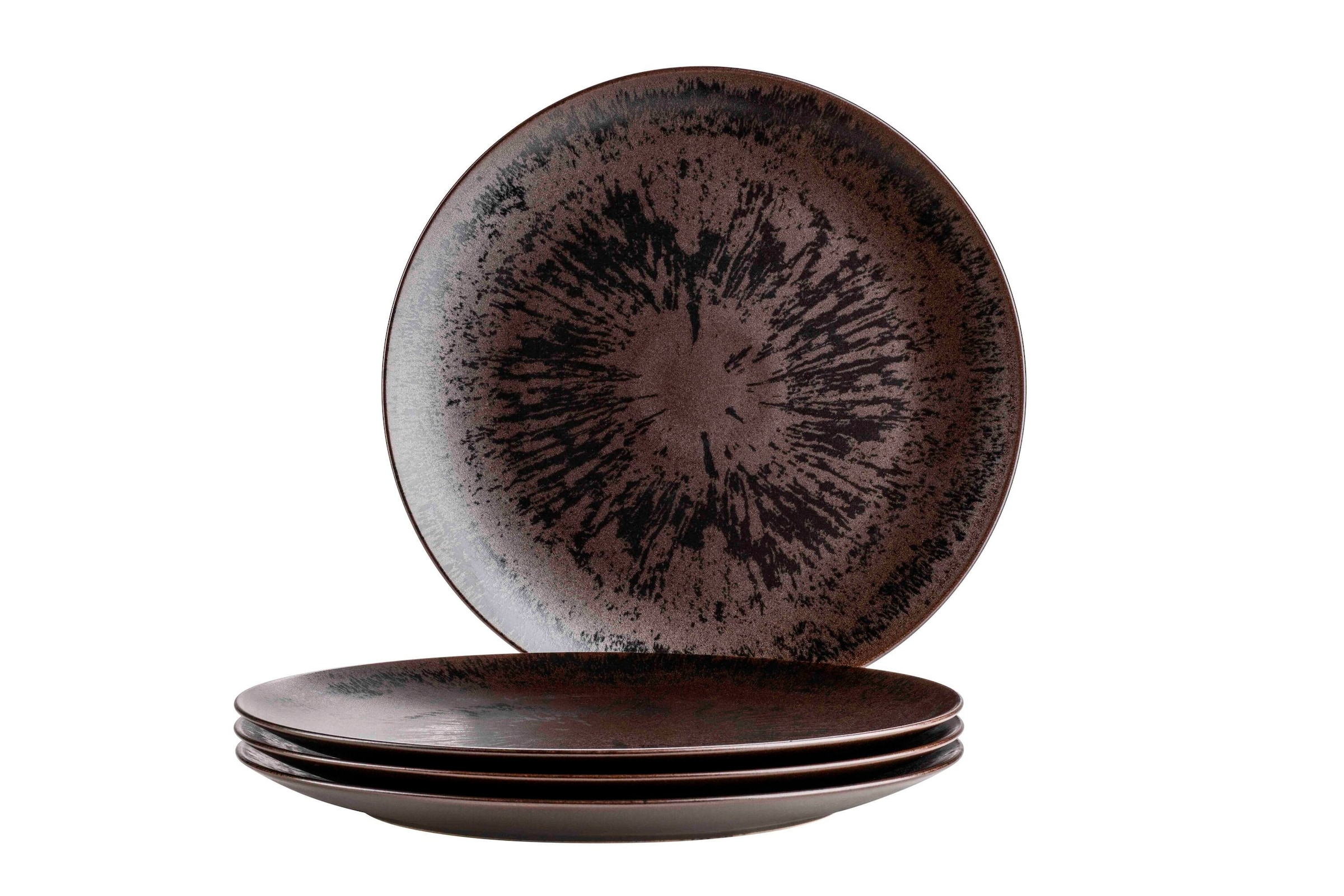 Platzteller-Set, Keramik Metallic Bronze