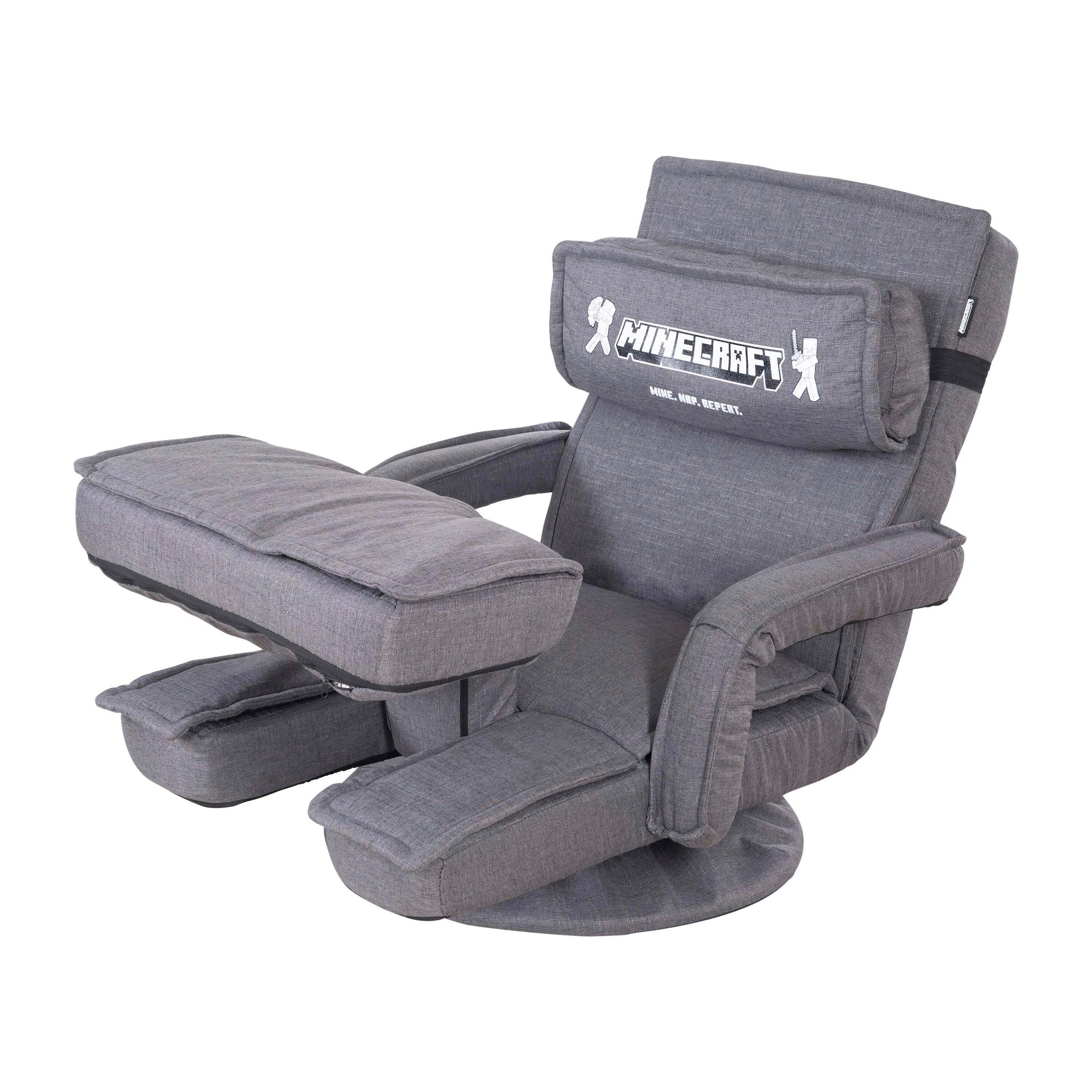 Roba Gaming-Sessel mit Arm-, Bein- und Nackenstütze, Tastatur-Halterung, verstellbar Minecraft