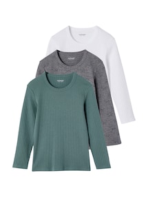 3er-Pack Jungen Shirts aus Rippjersey, Bären