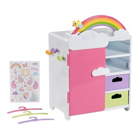 Puppen Schrank Regenbogen