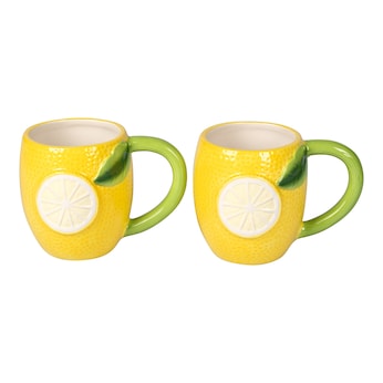 Set mokken "Lemon", 2 stuks van elk 440 ml