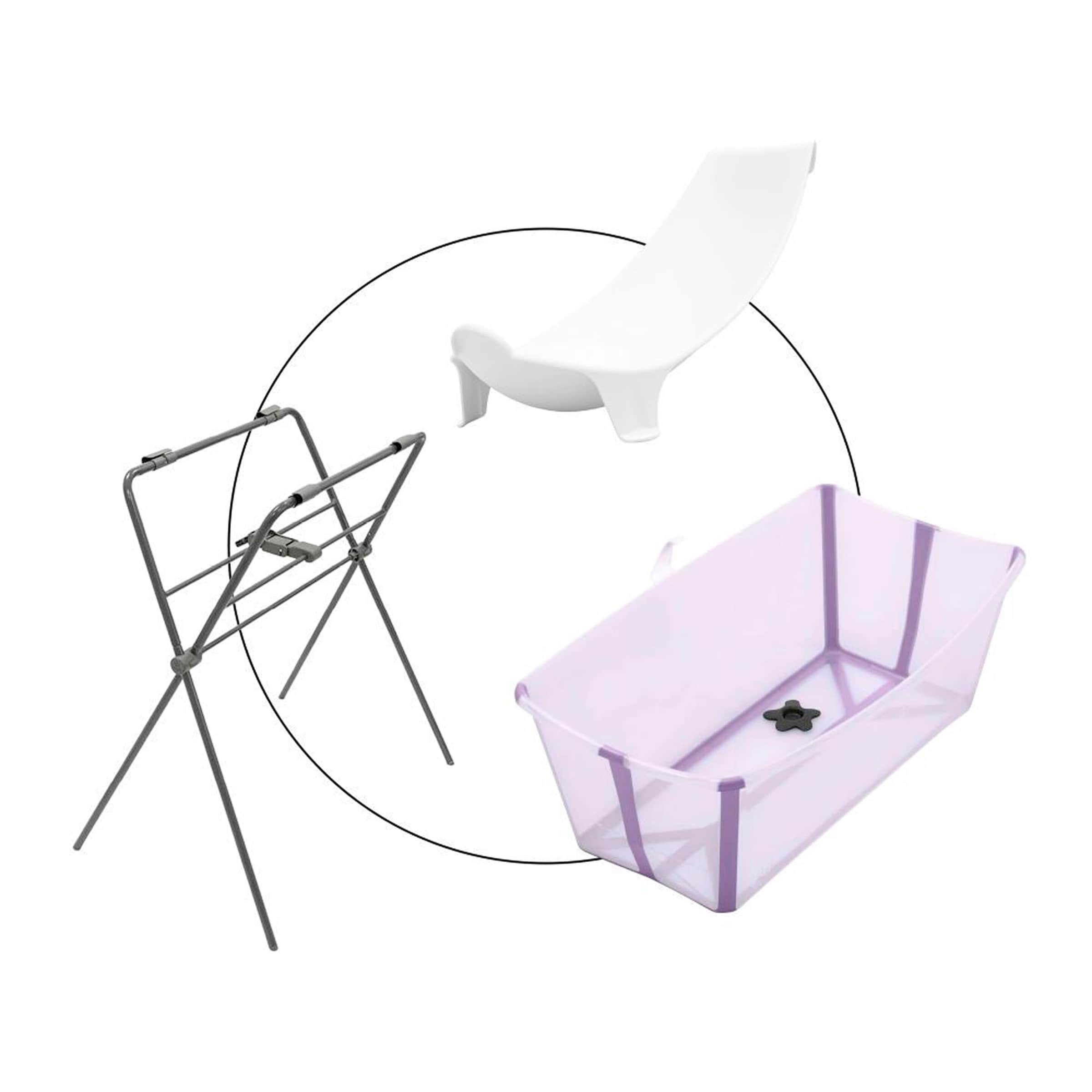 Stokke® Flexibath Badewanne inkl. Badewannensitz Newborn Support und Badewannenständer