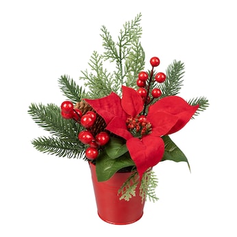 Kunstblumengesteck „Weihnachtsstern“