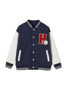College-Sweatjacke mit Aufnäher Jungen