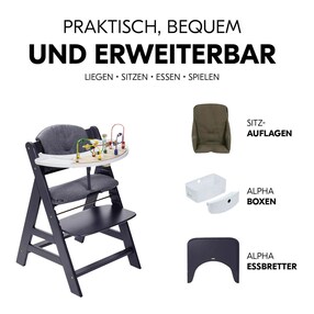 Hochstuhl Alpha + inkl. Newborn Set Plus