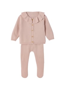 Baby-Set aus Merinowolle & Kaschmir, Strickjacke & Leggings