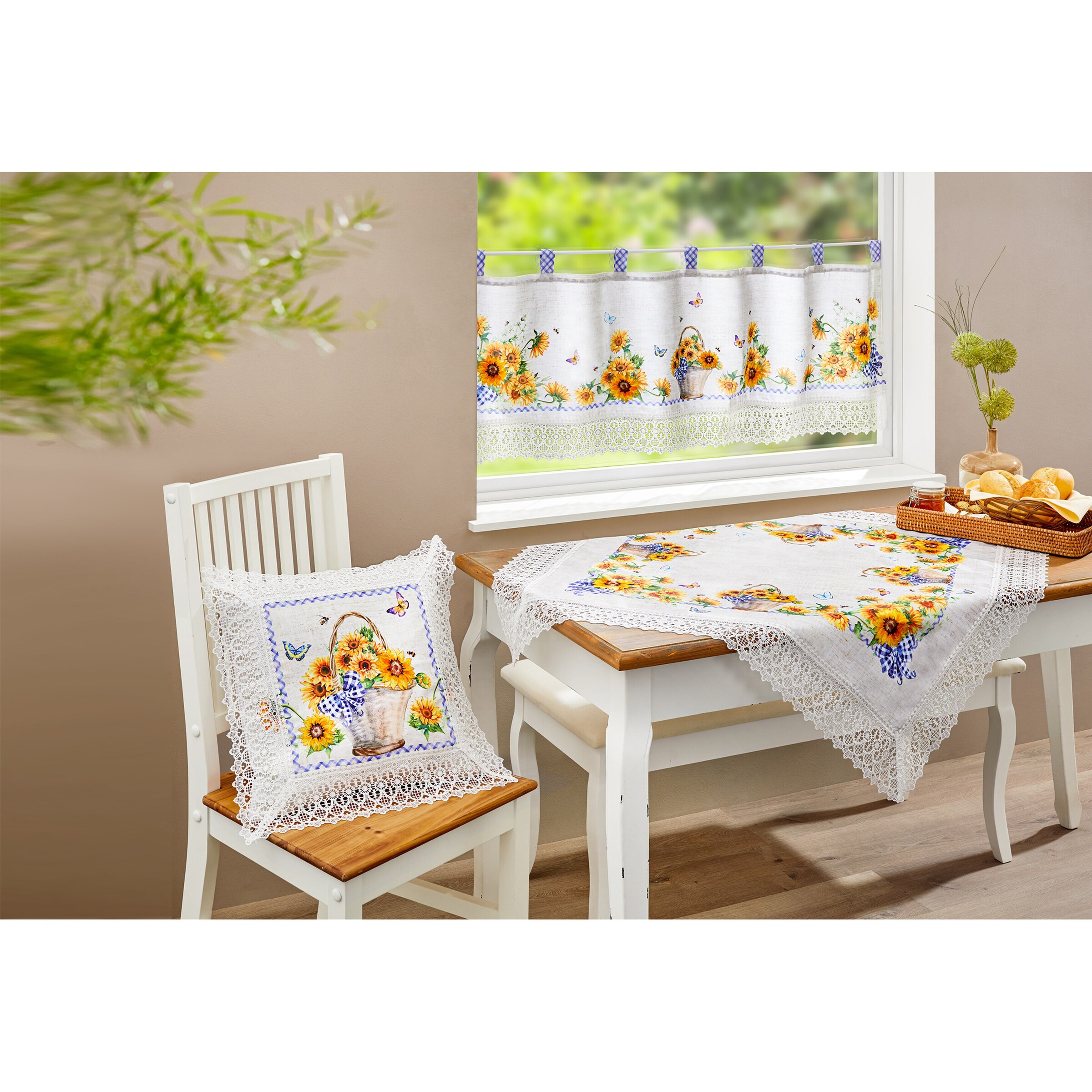 Mitteldecke „Sonnenblume“, 85x85 cm