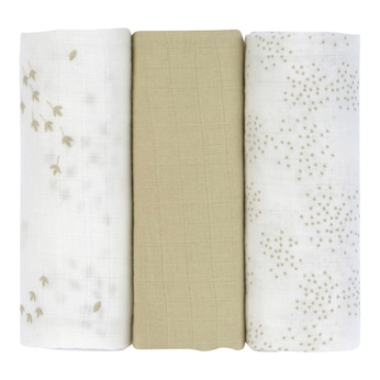 Lot de 3 langes en gaze 60x60 cm