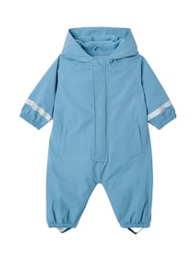 Kinder Regen-Overall mit Fleecefutter und Kapuze, Reflektorstreifen