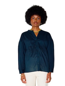 Weite Umstandsbluse mit Stillfunktion
