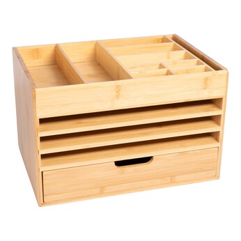 Bambus-Schreibtisch-Organizer