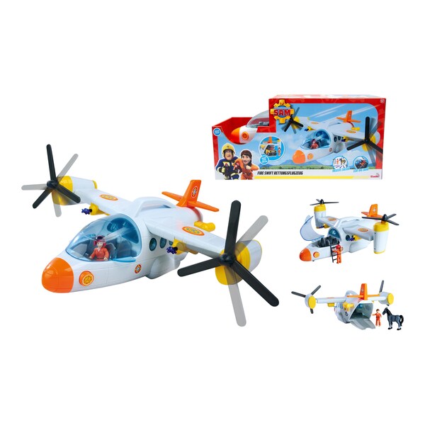 Avion de Sauvetage Sam Le Pompier Simba 42cm avec sons lumières et figurines pour enfant dès 3 ans Avion de Sauvetage Sam Le Pompier Simba 42cm avec sons lumières et figurines pour enfant dès 3 ans
