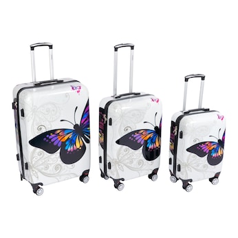 Set hardcase koffers “Vlinder”, 3-delig