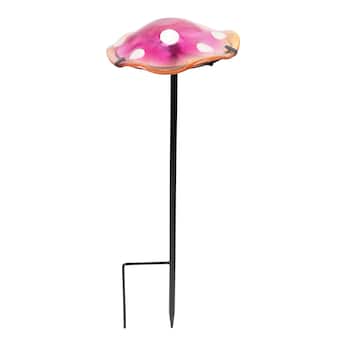 Déco de jardin à planter «Champignon»Bain d’oiseaux en verre