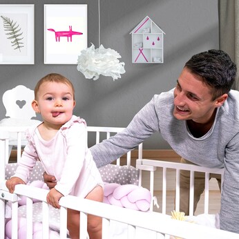 Bundle Beistellbett Boxspring inkl. Matratze MediTex® und Kinderbettumbausatz inkl. Matratze MediTex® extraluftig