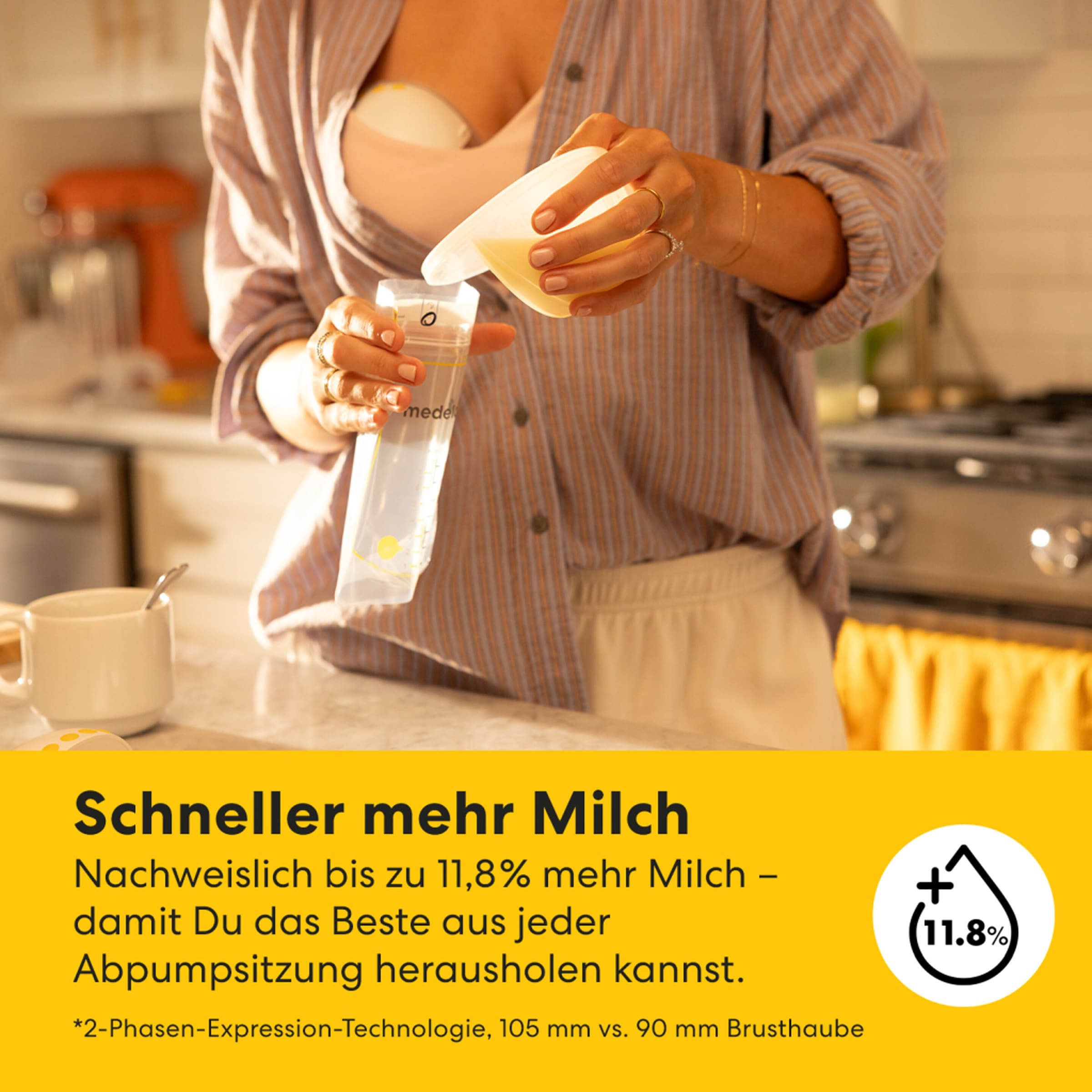 Thumbnail - Medela Elektronische Milchpumpe Motion InBra, tragbar