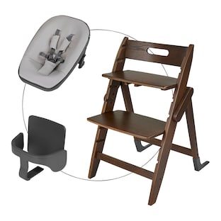 Ensemble chaise haute évolutive Yippy Trunk chêne avec élément spécial nouveau-né et kit Starter