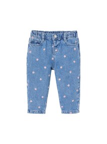 Baby Mom-Jeans mit Stickerei