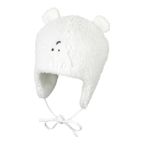 Plüschmütze mit Ohren Eisbär