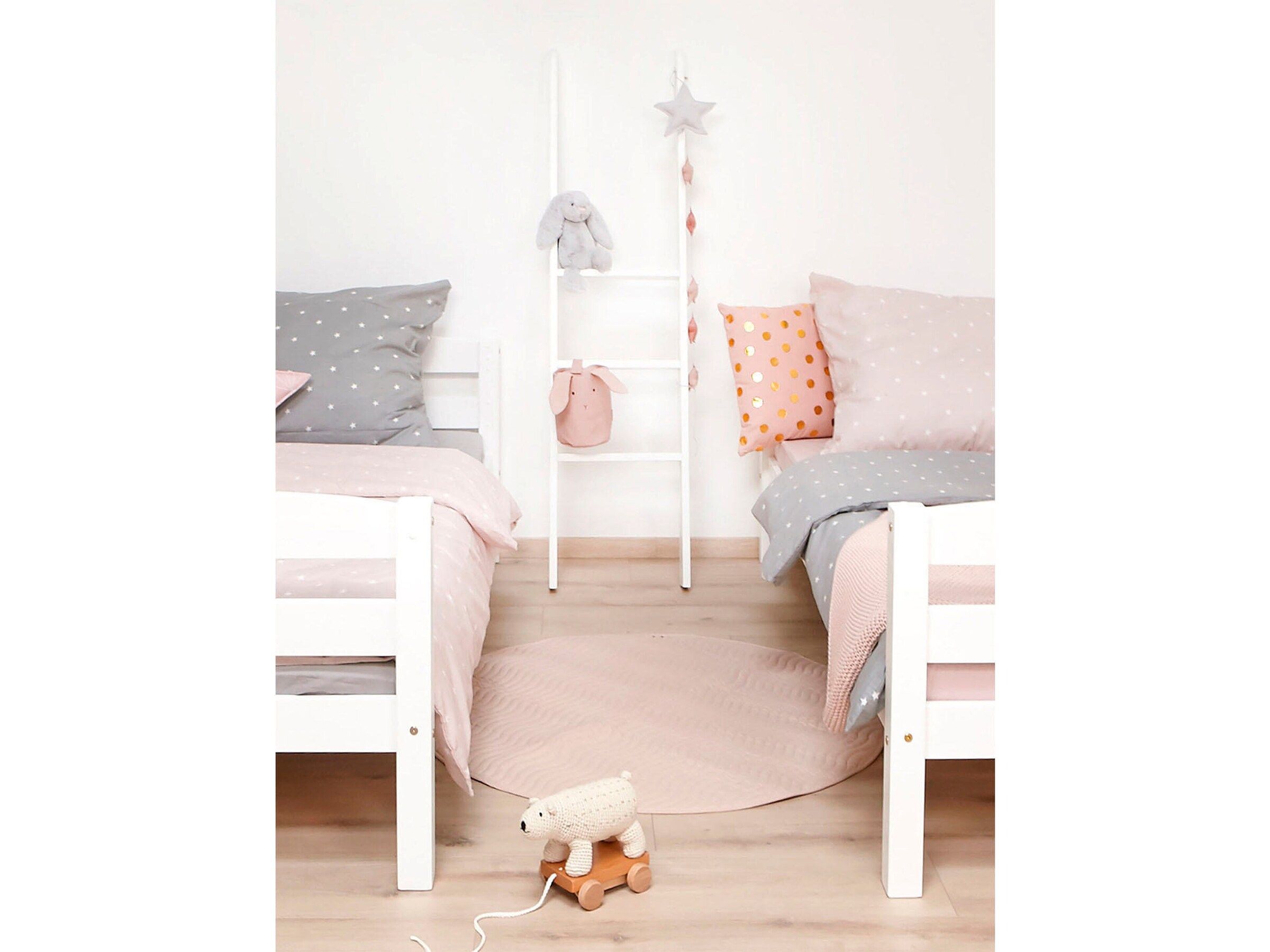 Thumbnail - Ticaa TiCAA Etagenbett, Kinderbett, Stockbett Funktionsbett für Kinder mit Treppe & Zwei Liegeflächen teilbar aus Buche ...