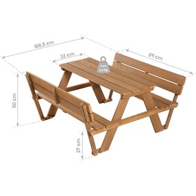 Kindersitzgruppe 'PICKNICK for 4' Outdoor +, mit Lehne  Outdoor +