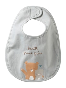 Rundes Lätzchen mit Schrift Baby