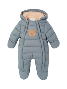 Baby Winter-Overall mit Bär-Applikation