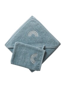Baby Kapuzenbadetuch & Waschhandschuh