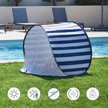 Strandmuschel Marinière mit UV-Schutz 50+