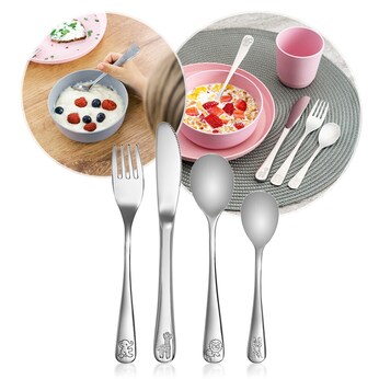 4-tlg. Edelstahl-Besteck-Set