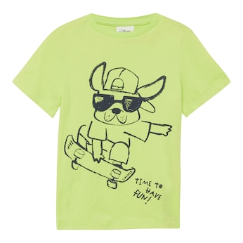 T-shirt chien skateboard