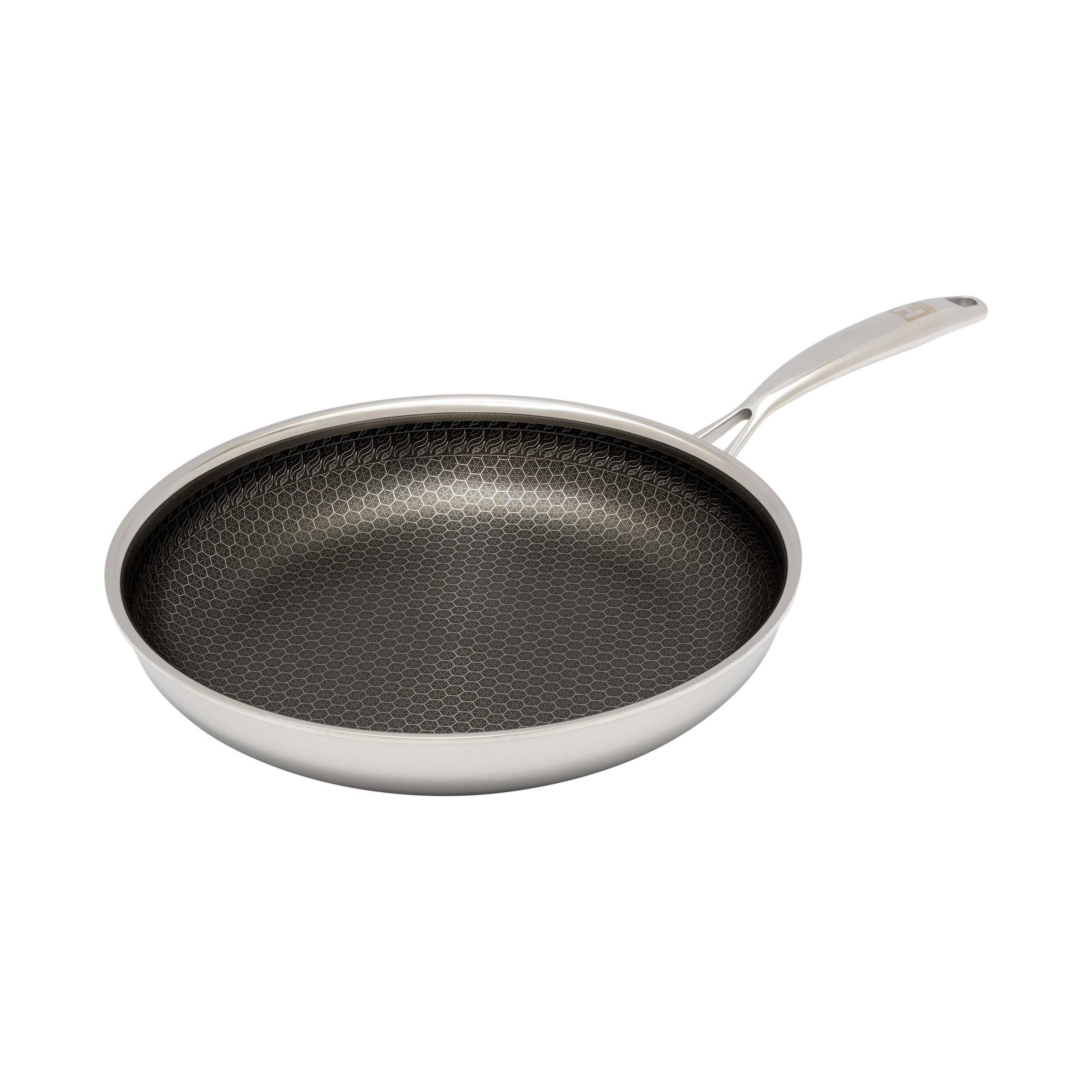 Bratpfanne HENSSLER SCHNELLE NUMMER HSN Pfannen Gr Ø 28 cm + Höhe 4 cm silberfarben (edelstahlfarben) Bratpfannen Wabenstruktur und Antihaftbeschichtung Induktion Bestseller