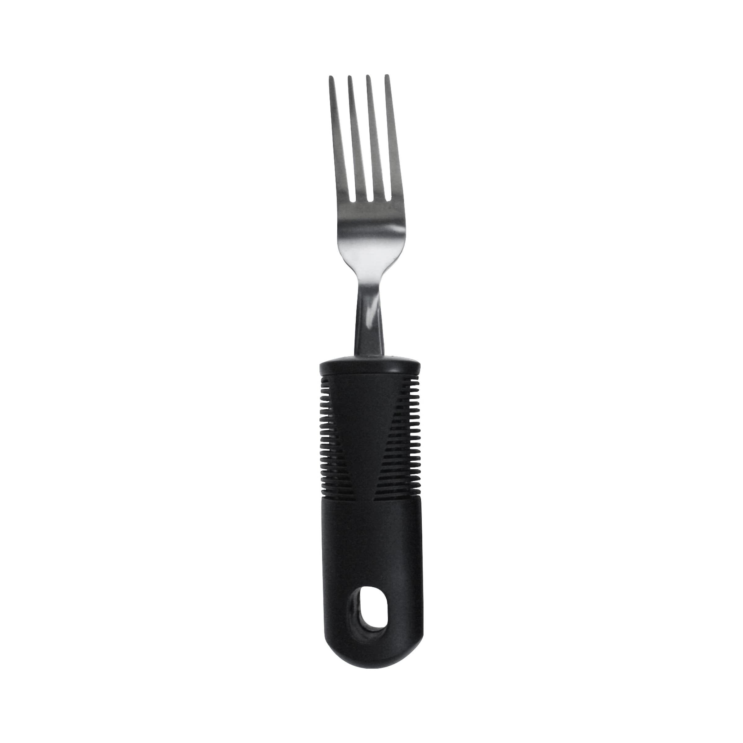 Senioren-Besteck-Set, 4-teilig schwarz silber
