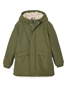 Jungen Kapuzenparka mit Kuschelfutter und Recycling-Wattierung