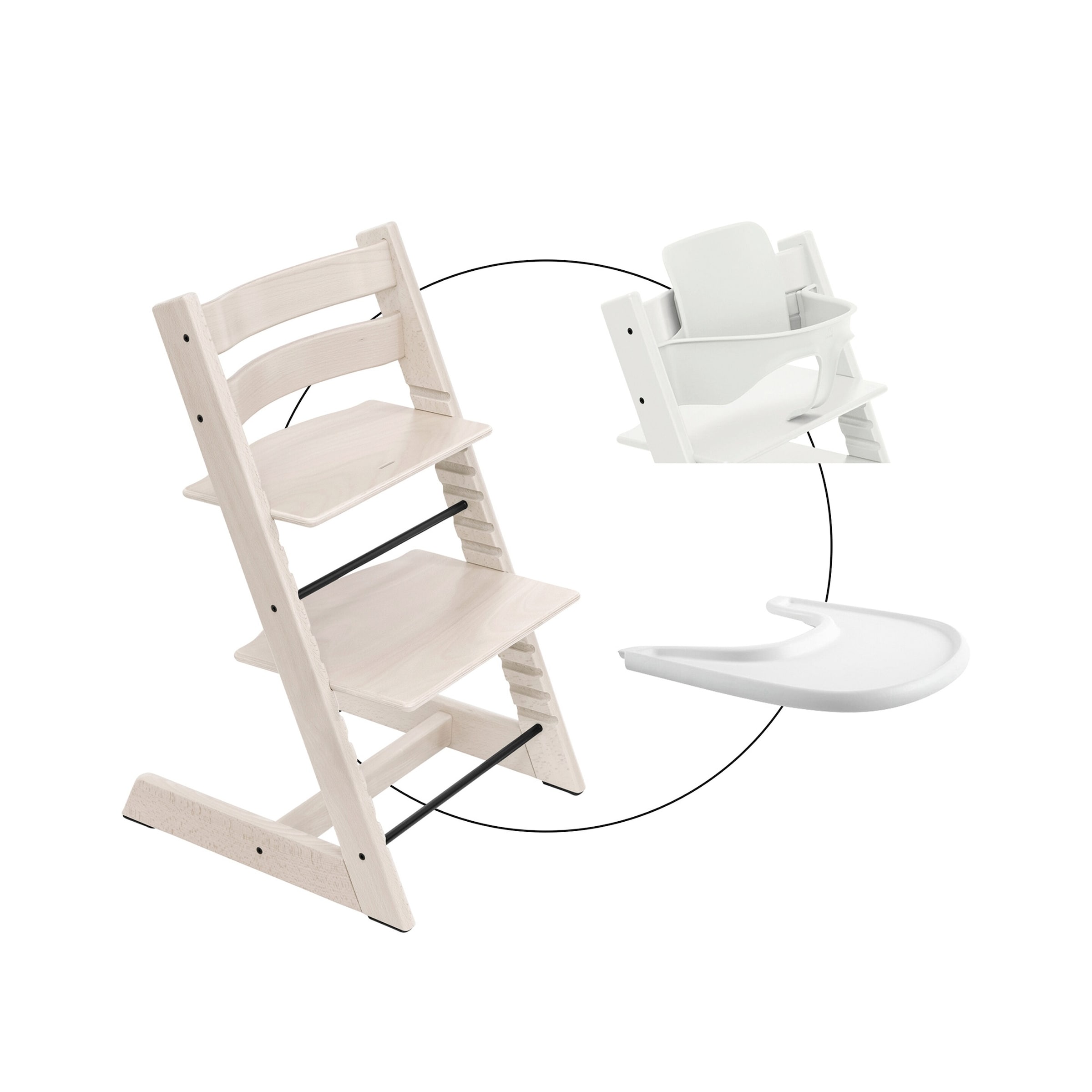 Stokke® Tripp Trapp® Bundle Treppenhochstuhl inklusive Babyset & Tray