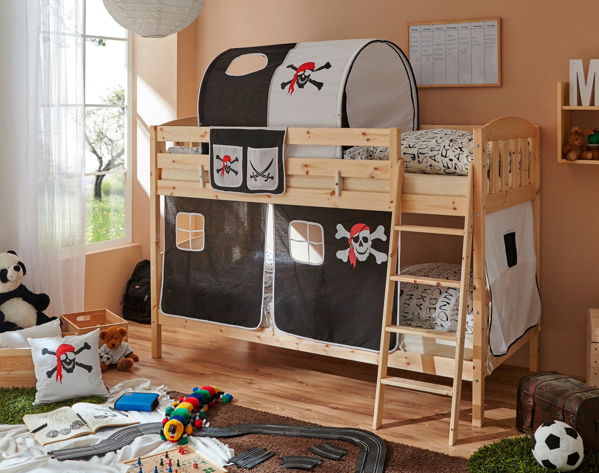 Ticaa Etagenbett Erni Country-V Kiefer Natur Motiv