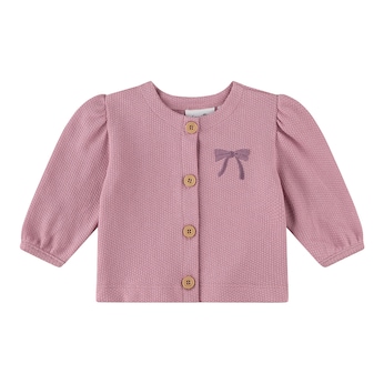 Sweatjacke Puffärmel Struktur