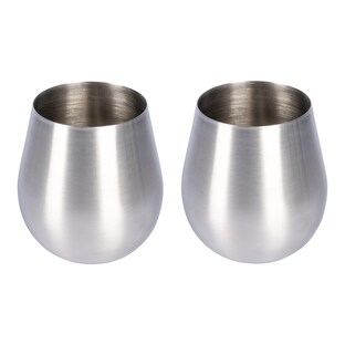 Verres en acier inox haut de gamme, 2 pièces