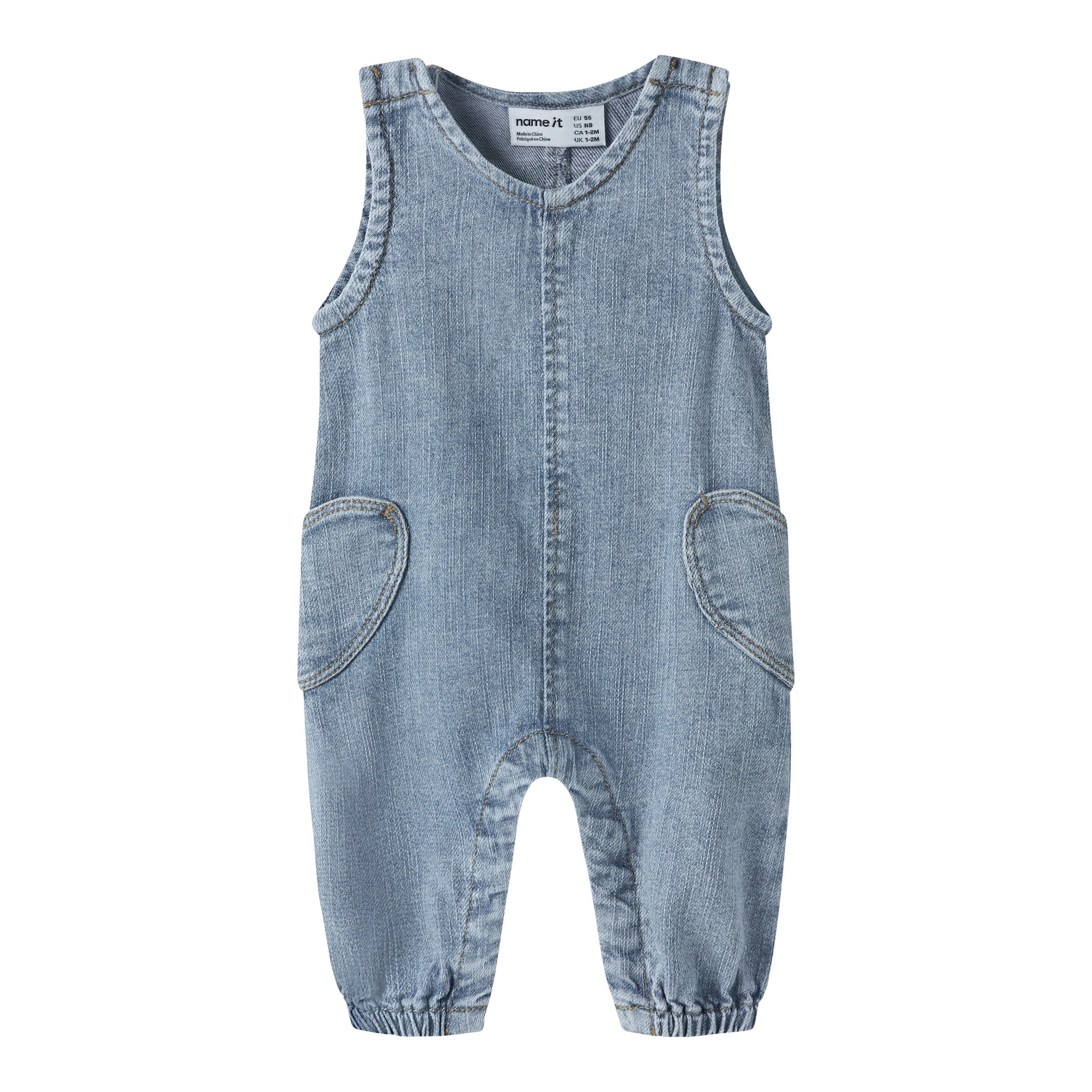 Name It Jeans-Overall mit Herztaschen