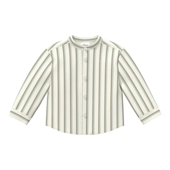 Chemise en mousseline manches longues avec col montant rayures