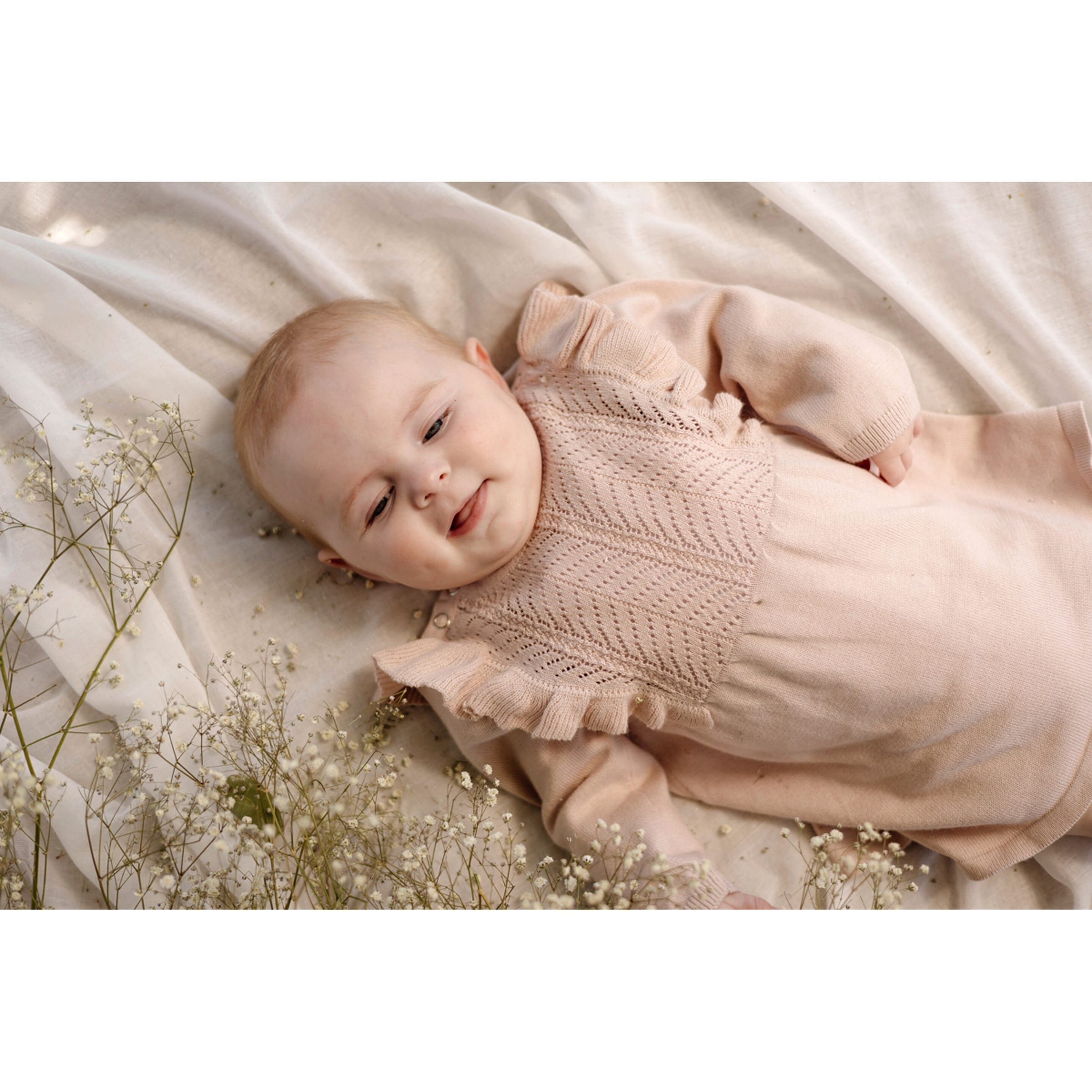 Strickkleid langarm Rüschen