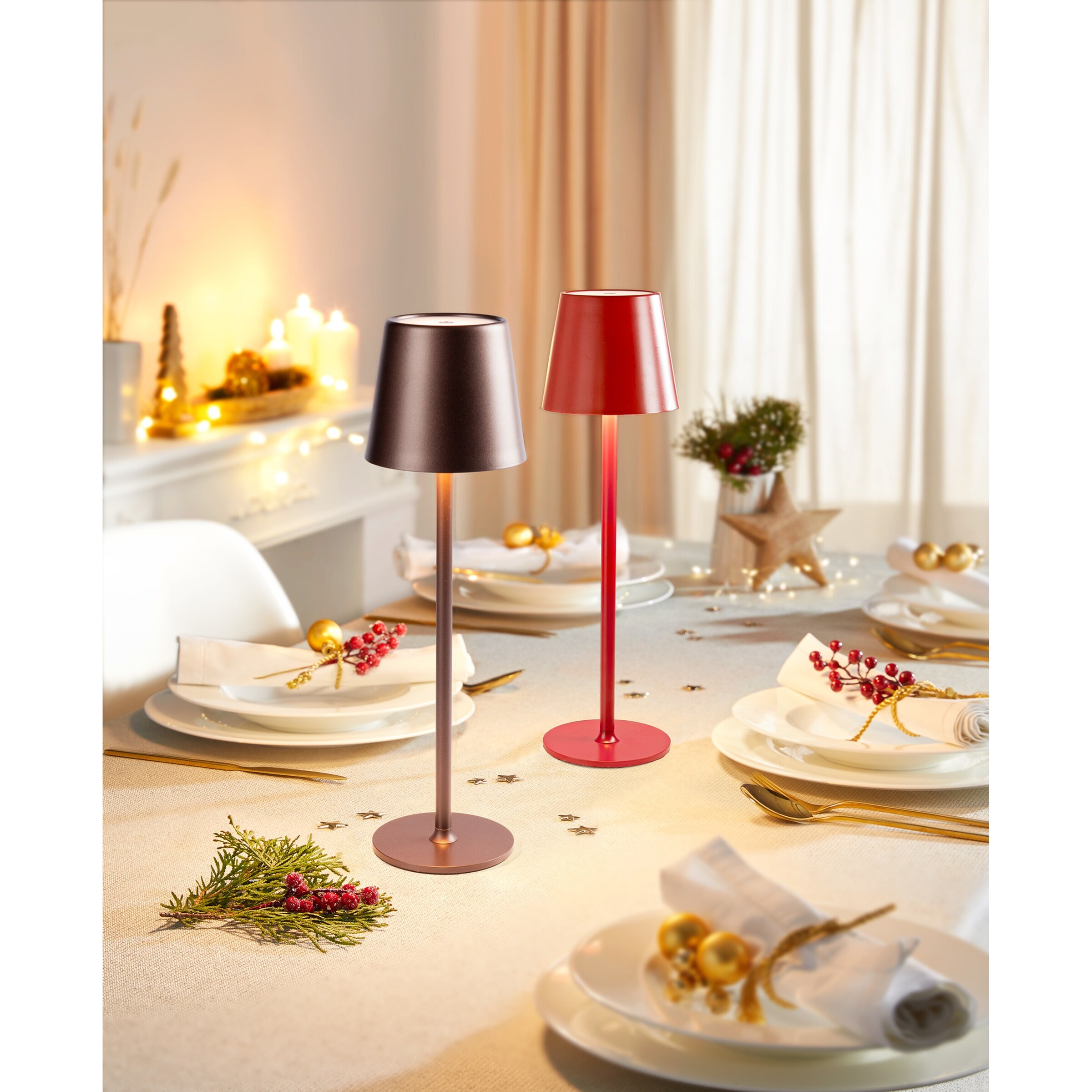 LED-Tischlampe Mit Kristalloptik 'Diamant' – Dimmbar & Wiederaufladbar, 24,6 Cm Hoch, Moderne Deko-Leuchte