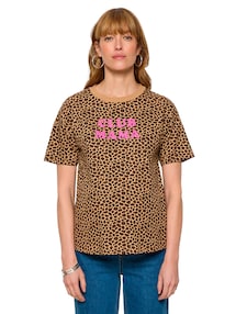 Umstands-Shirt CLUB MAMA Leoprint, Bio-Baumwolle