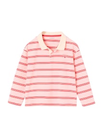 Gestreiftes Poloshirt Mädchen, Baumwolle